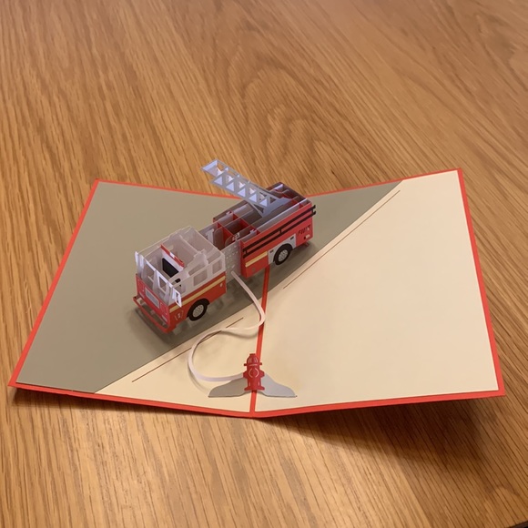Lovepop Firetruck Greeting Card - Classic Version - Picture 3 of 3
